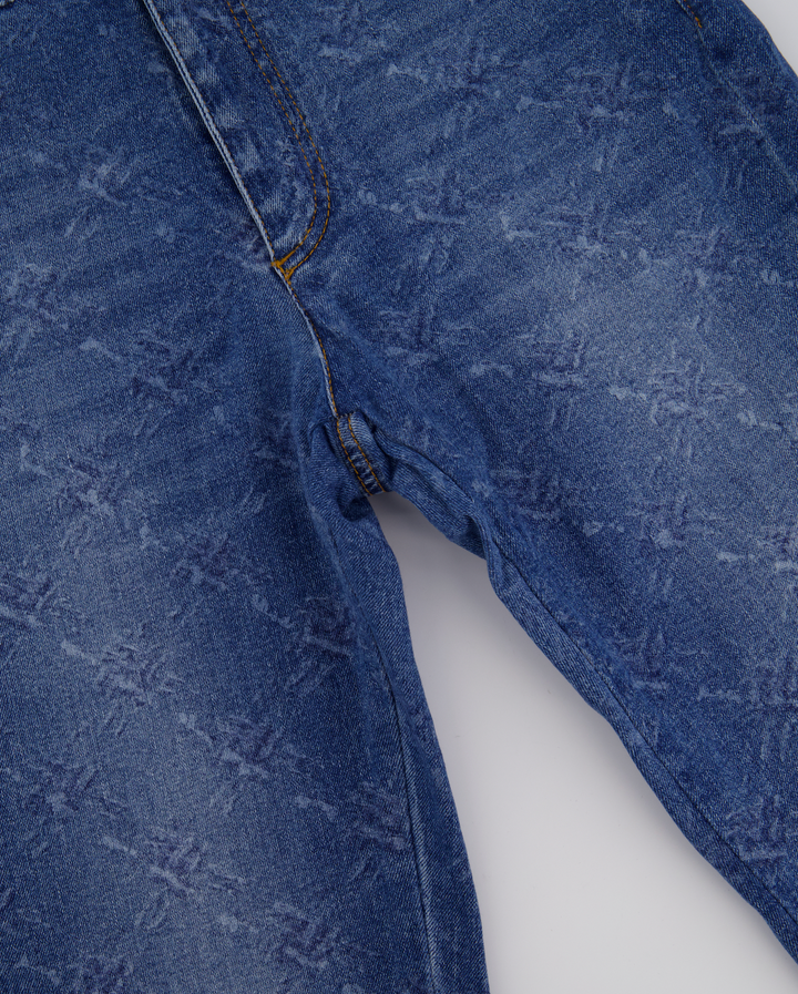 Top Quality Chanel Blue Diamond Print Skinny Jeans Size FR 34 (UK 6)