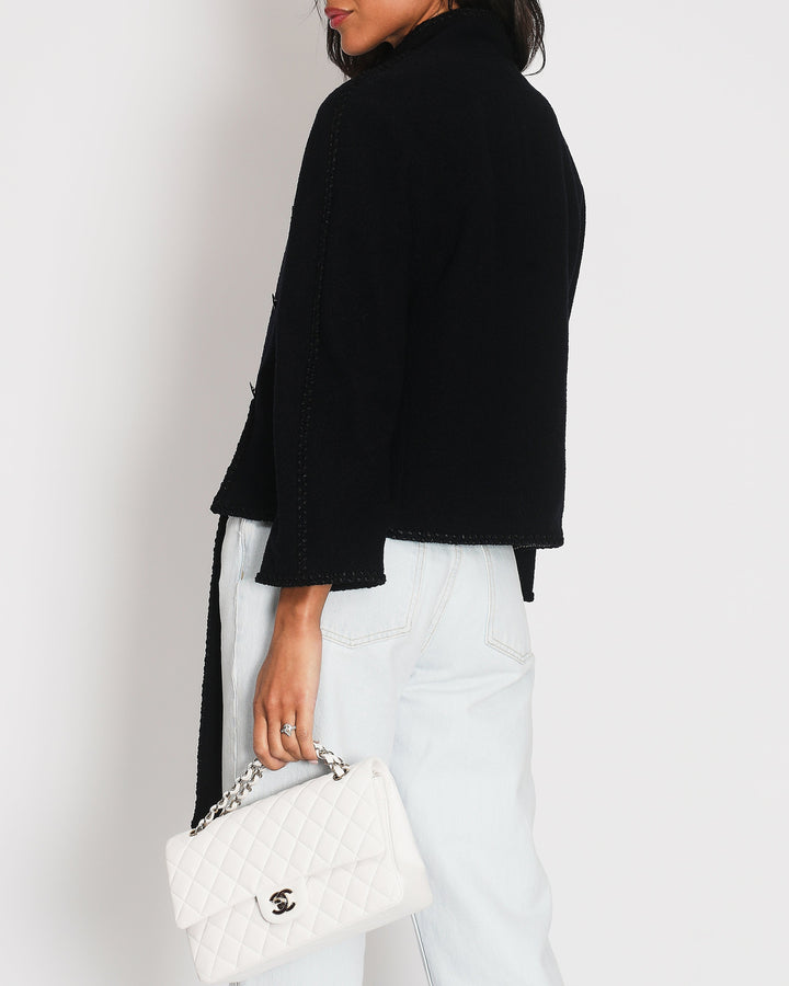 Top Quality Chanel Navy 2008 Cruise Accent Jacket with Tassel Detailing FR 38 (UK 10)