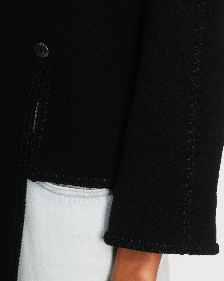 Top Quality Chanel Navy 2008 Cruise Accent Jacket with Tassel Detailing FR 38 (UK 10)