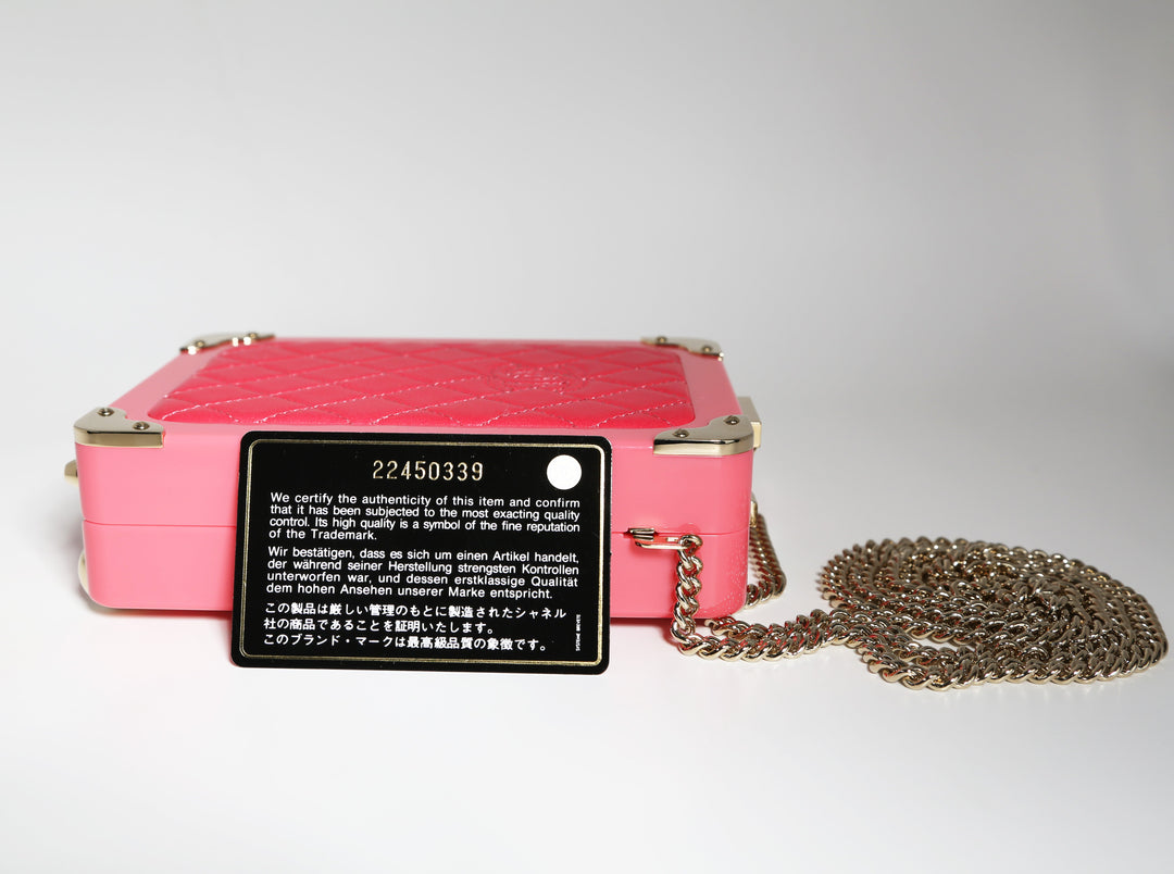 Chanel 2016 SS Trolley Pink Minaudiere