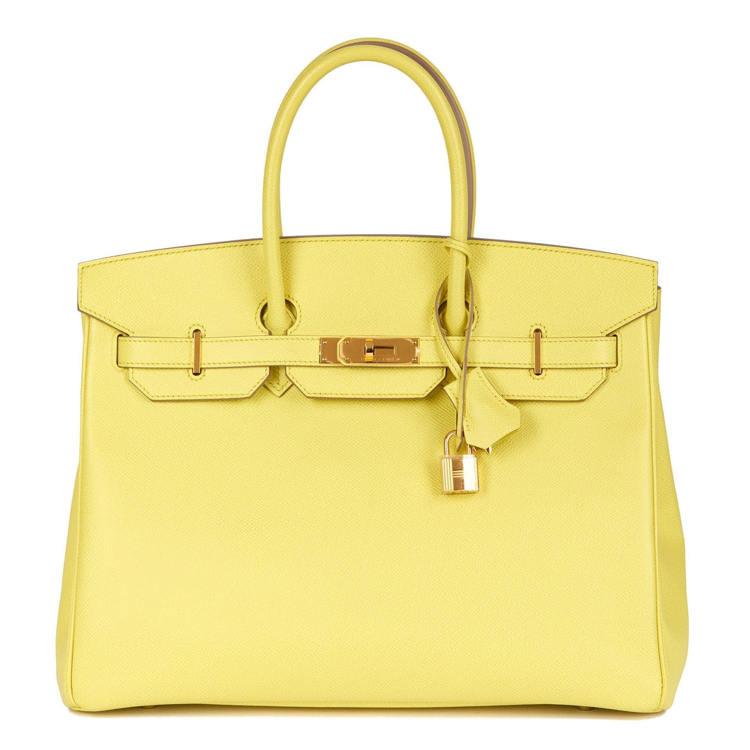 Top quality Hermes Soufre Epsom Leather Birkin 35cm Tote