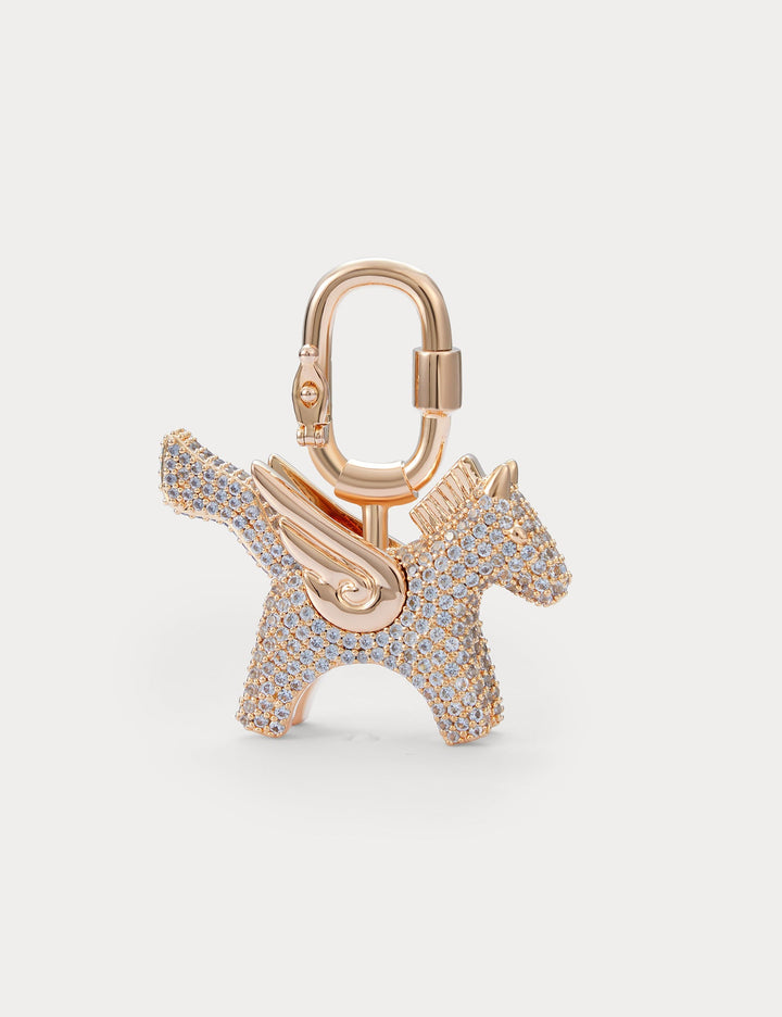 Sparkle Champagne Sea Blue Zircon—Rodeo Pegase Bag Charm