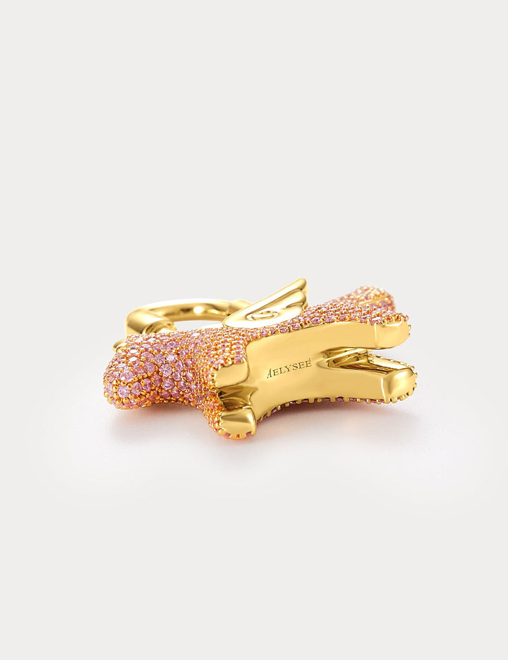 Sparkle Gold Pink Zircon—Rodeo Pegase Bag Charm