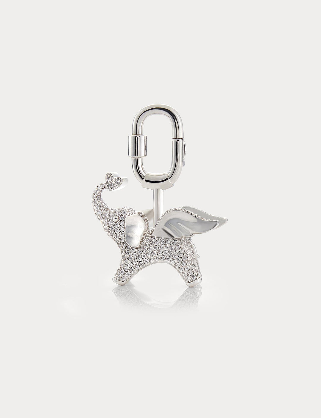 Sparkle Silver—Soar Elephant Bag Charm