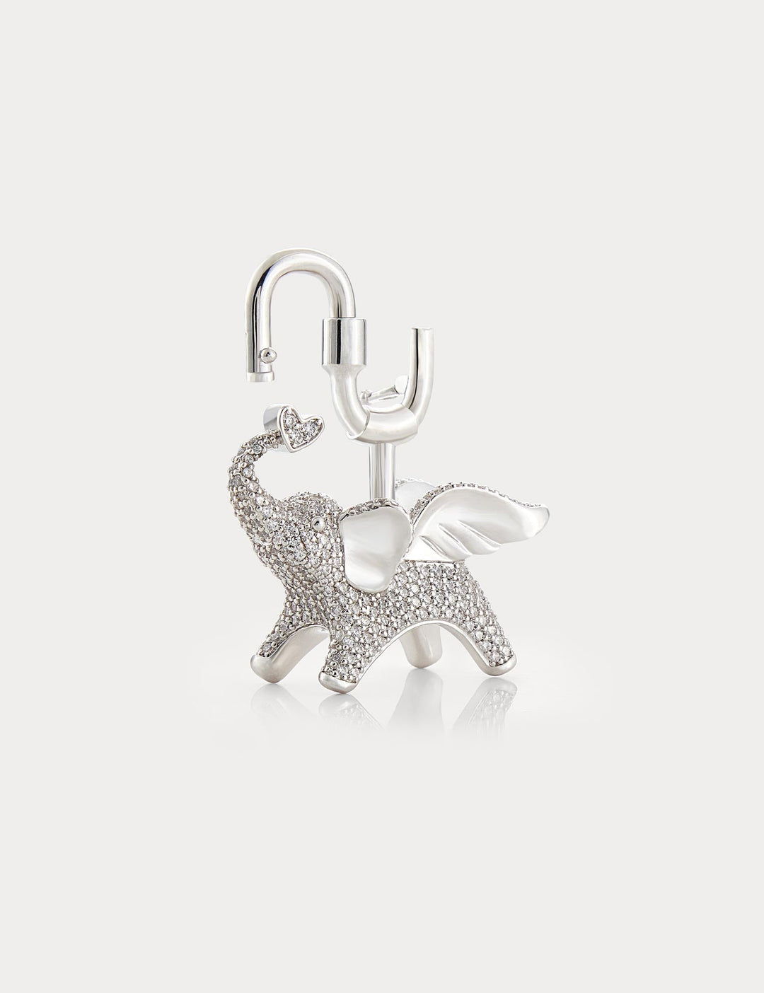 Sparkle Silver—Soar Elephant Bag Charm