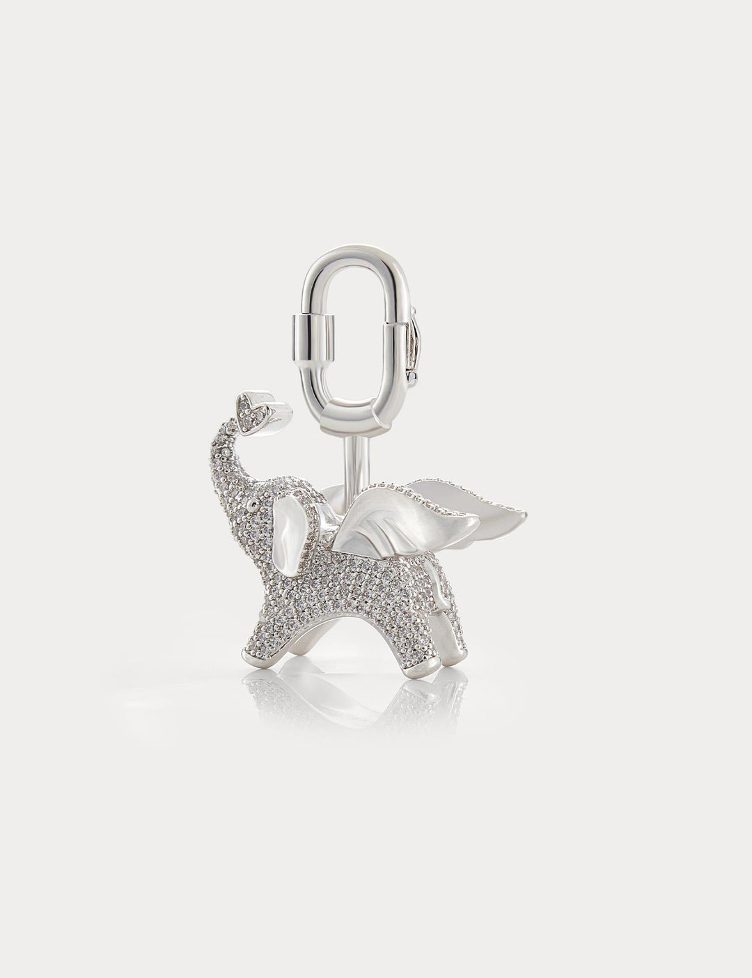 Sparkle Silver—Soar Elephant Bag Charm