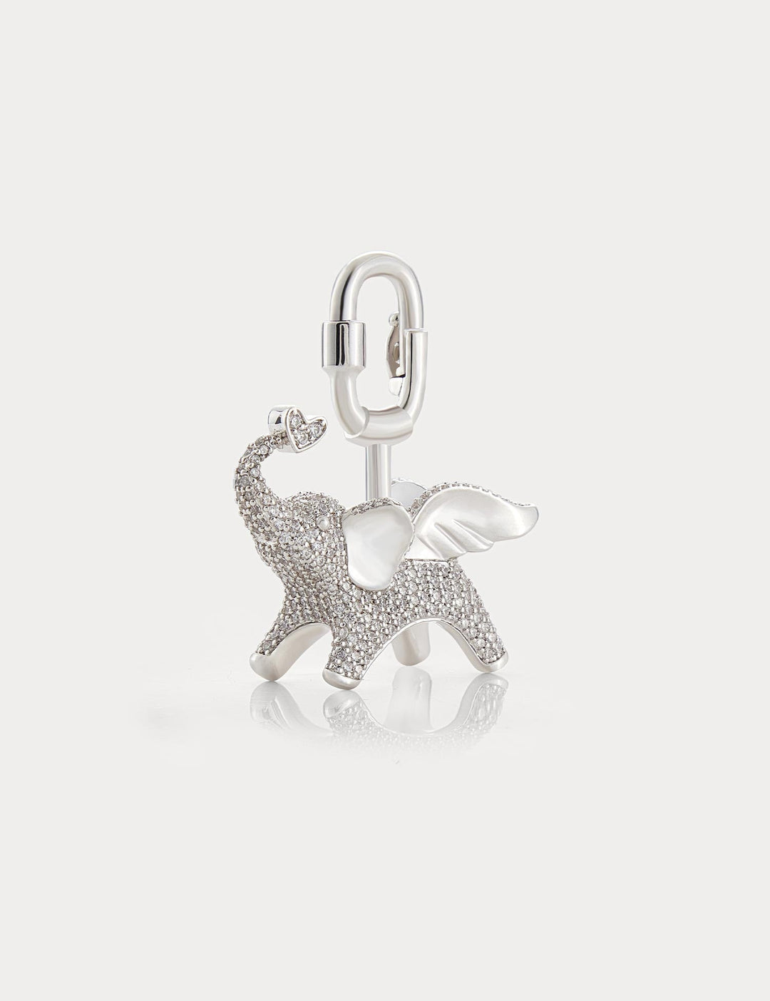 Sparkle Silver—Soar Elephant Bag Charm