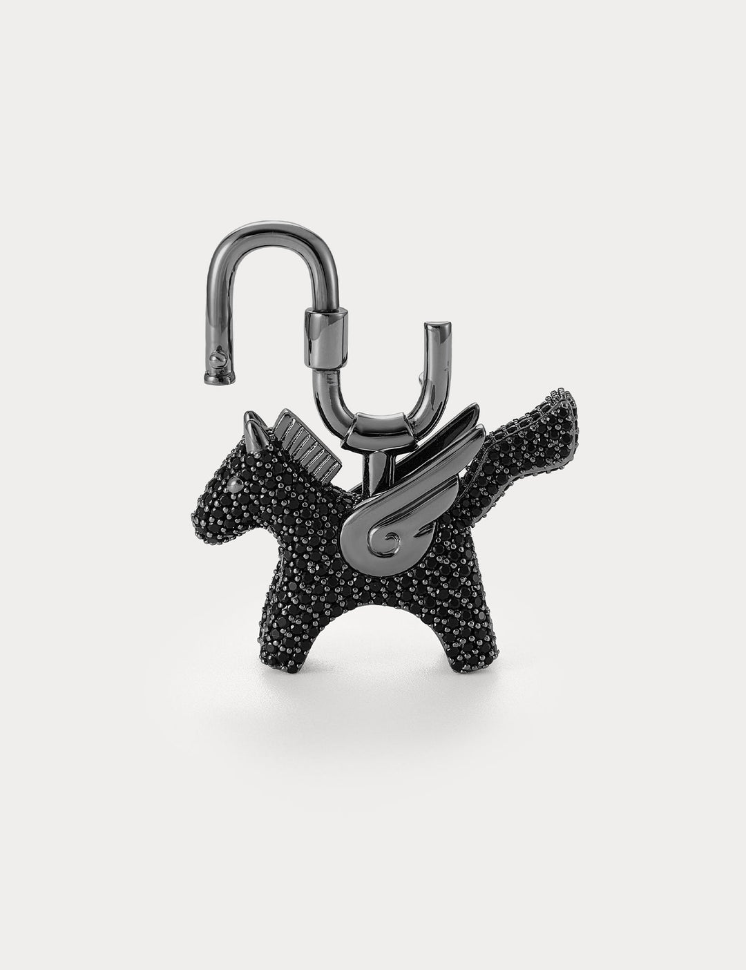 Sparkle Carbon Black Zircon—Rodeo Pegase Bag Charm