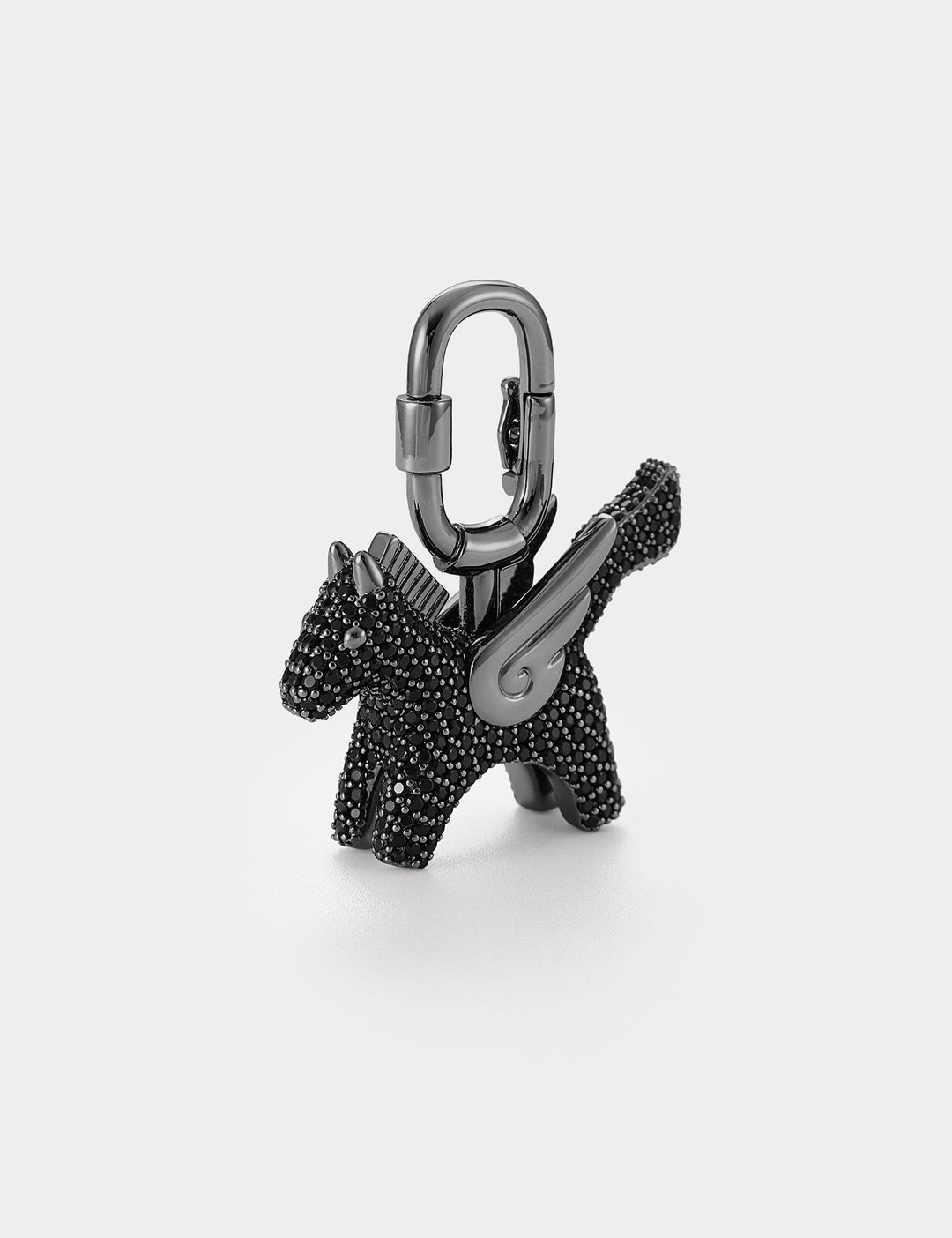 Sparkle Carbon Black Zircon—Rodeo Pegase Bag Charm