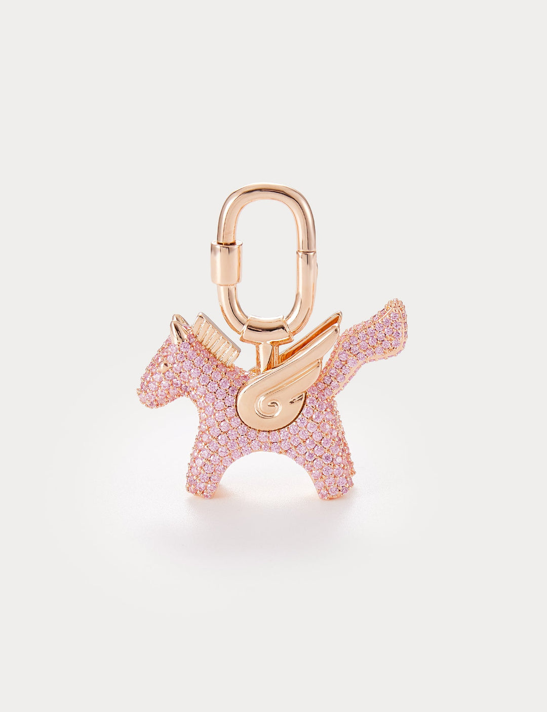 Sparkle Champagne Pink Zircon—Rodeo Pegase Bag Charm