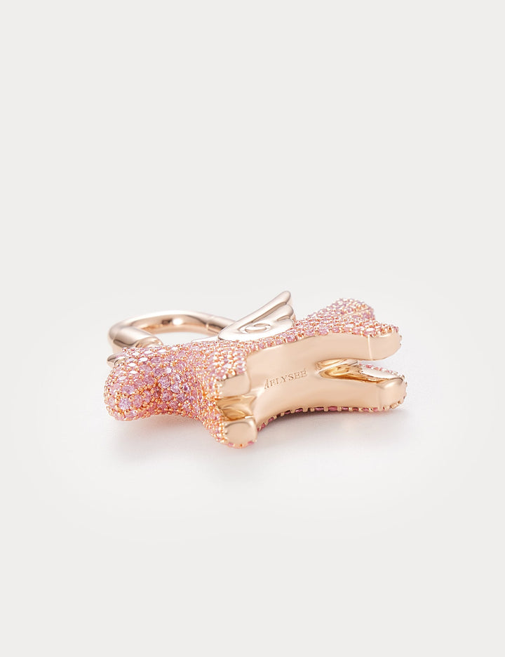 Sparkle Champagne Pink Zircon—Rodeo Pegase Bag Charm