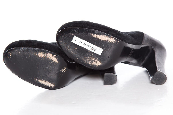Sportmax Black Velvet Round Toe Pumps SZ 36
