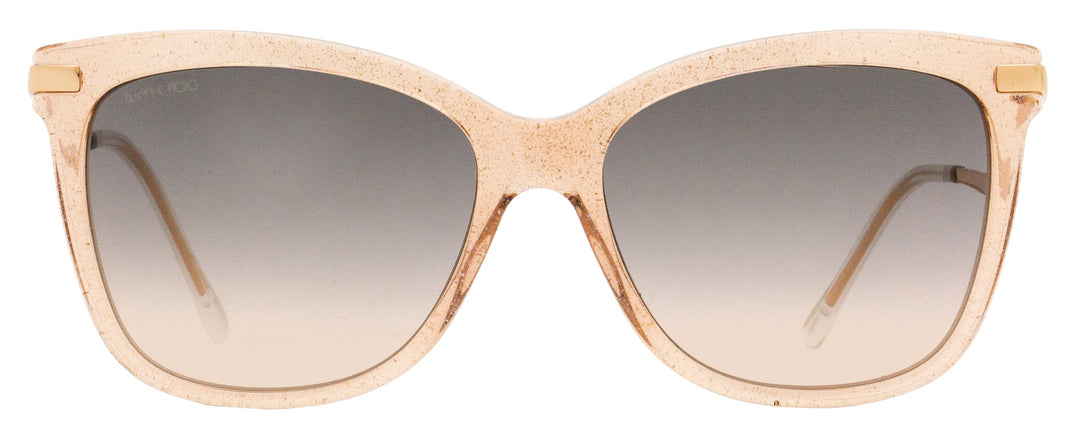 Jimmy Choo Rectangular Sunglasses Steff/S SQGFF Beige Glitter/Gold 55mm