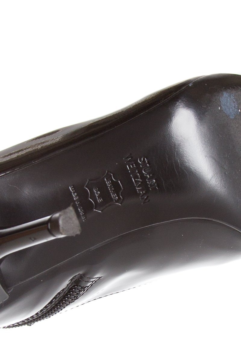 Stuart Weitzman Black Patent  Booties SZ 7