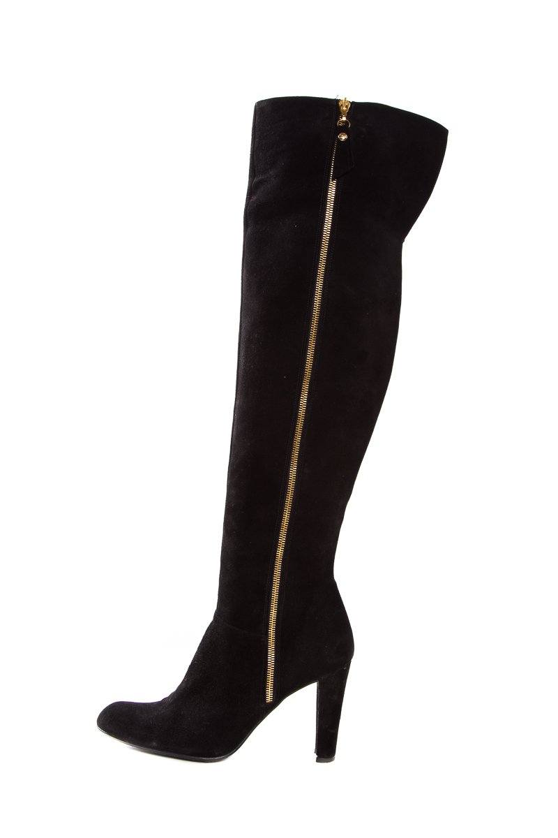 Stuart Weitzman Black Suede Over-The-Knee-Boots SZ 8.5