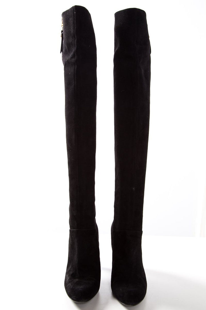 Stuart Weitzman Black Suede Over-The-Knee-Boots SZ 8.5