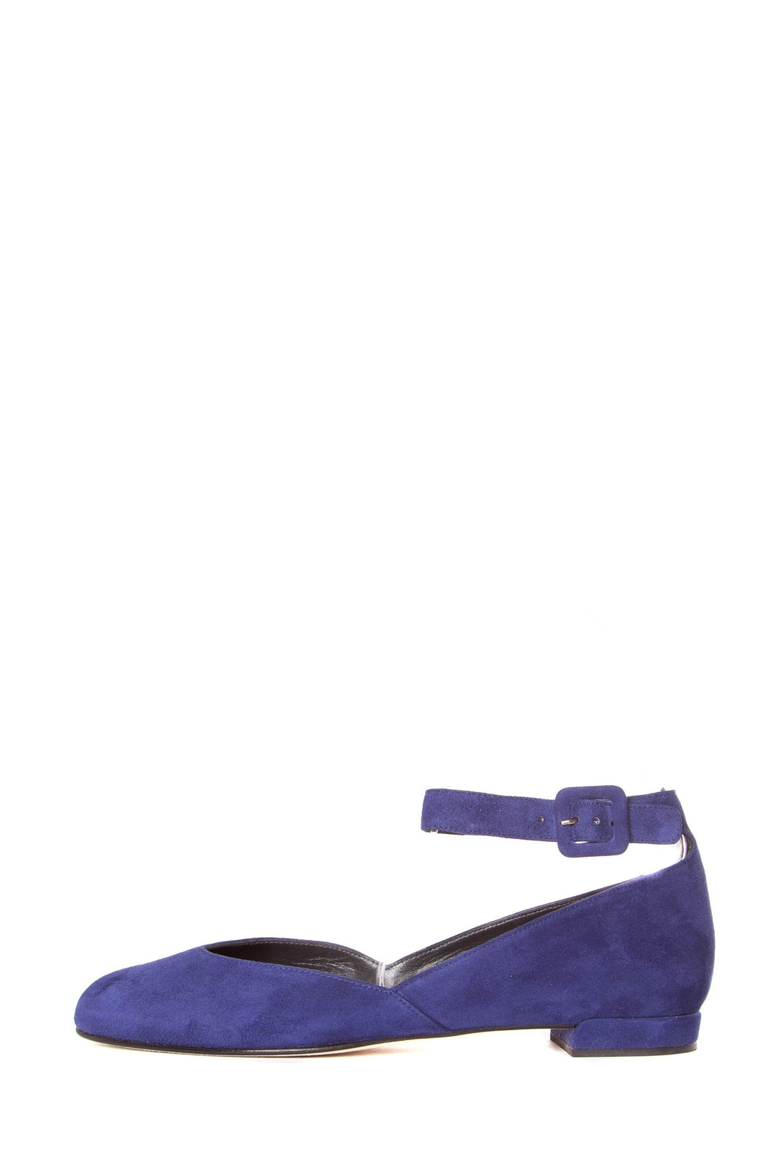 Stuart Weitzman Navy Suede Round-Toe Flats SZ 8.5 Sale