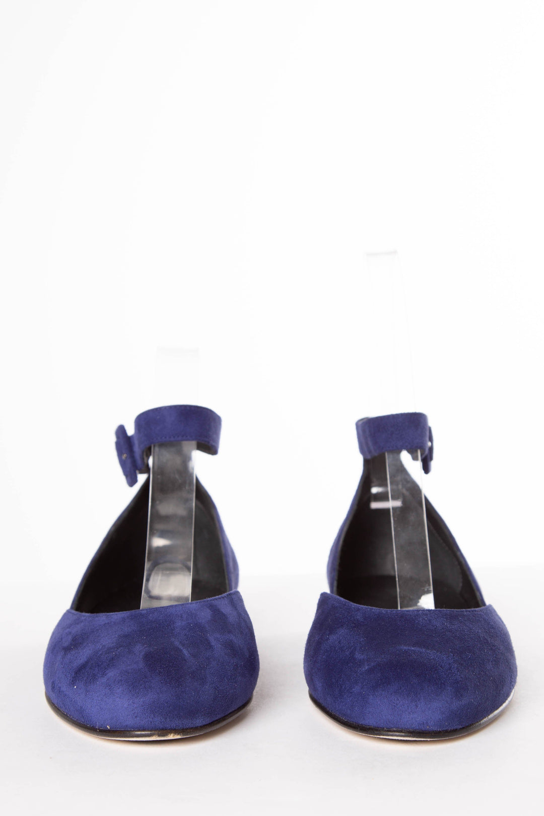 Stuart Weitzman Navy Suede Round-Toe Flats SZ 8.5 Sale