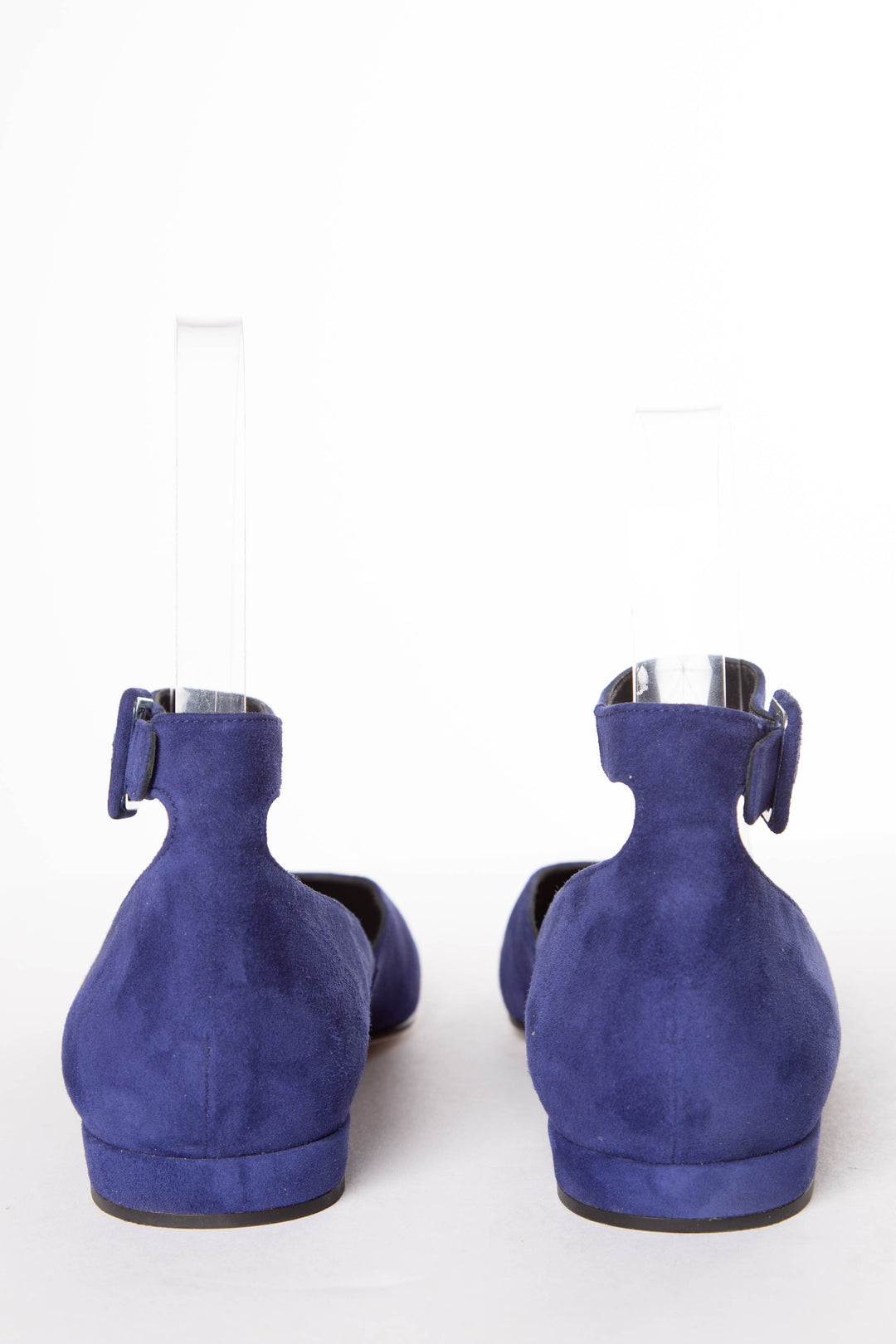 Stuart Weitzman Navy Suede Round-Toe Flats SZ 8.5 Sale