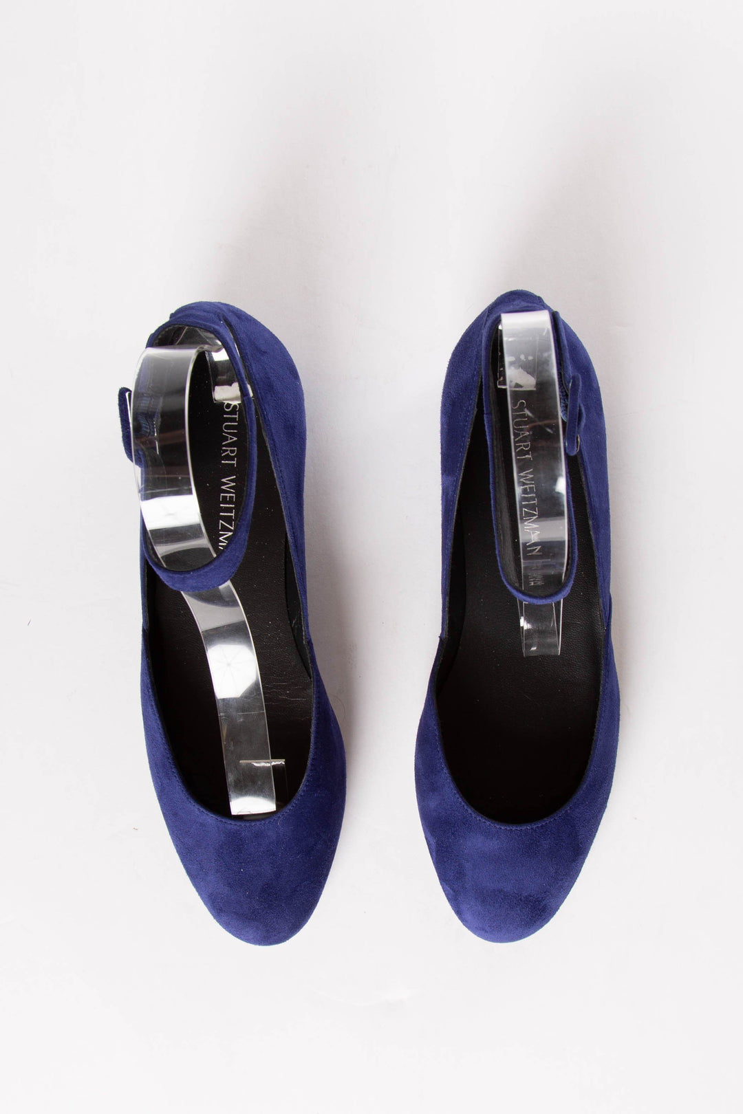 Stuart Weitzman Navy Suede Round-Toe Flats SZ 8.5 Sale