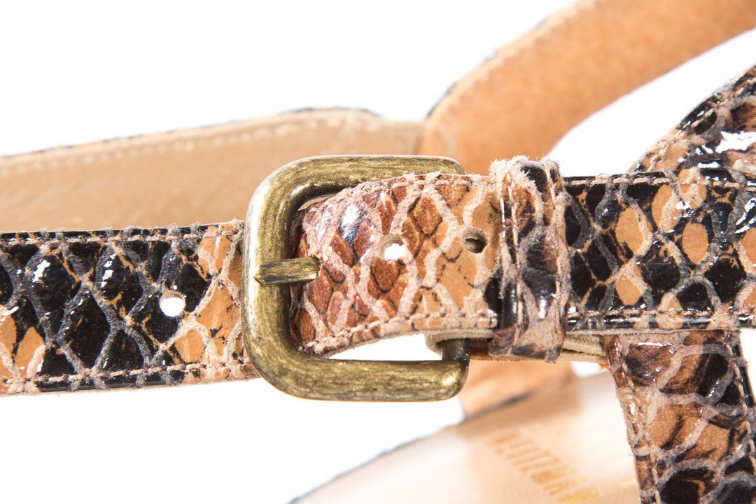 Stuart Weitzman Snake Embossed Platform Sandals SZ 8 Sale