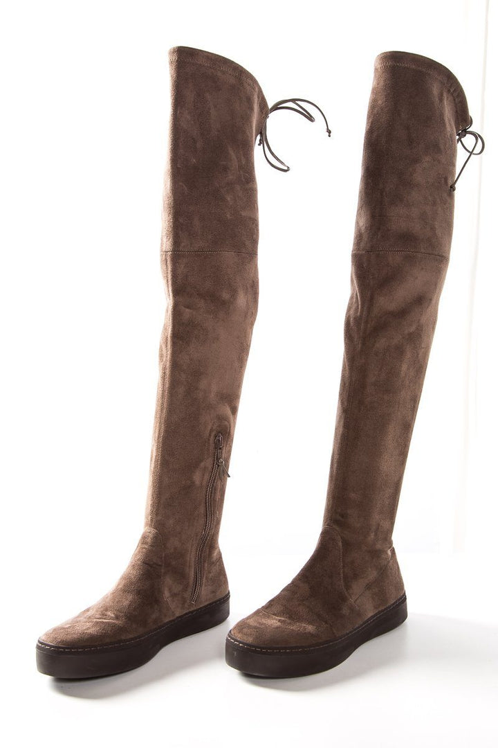 Stuart Weitzman Taupe Suede Knee High Boots SZ 6