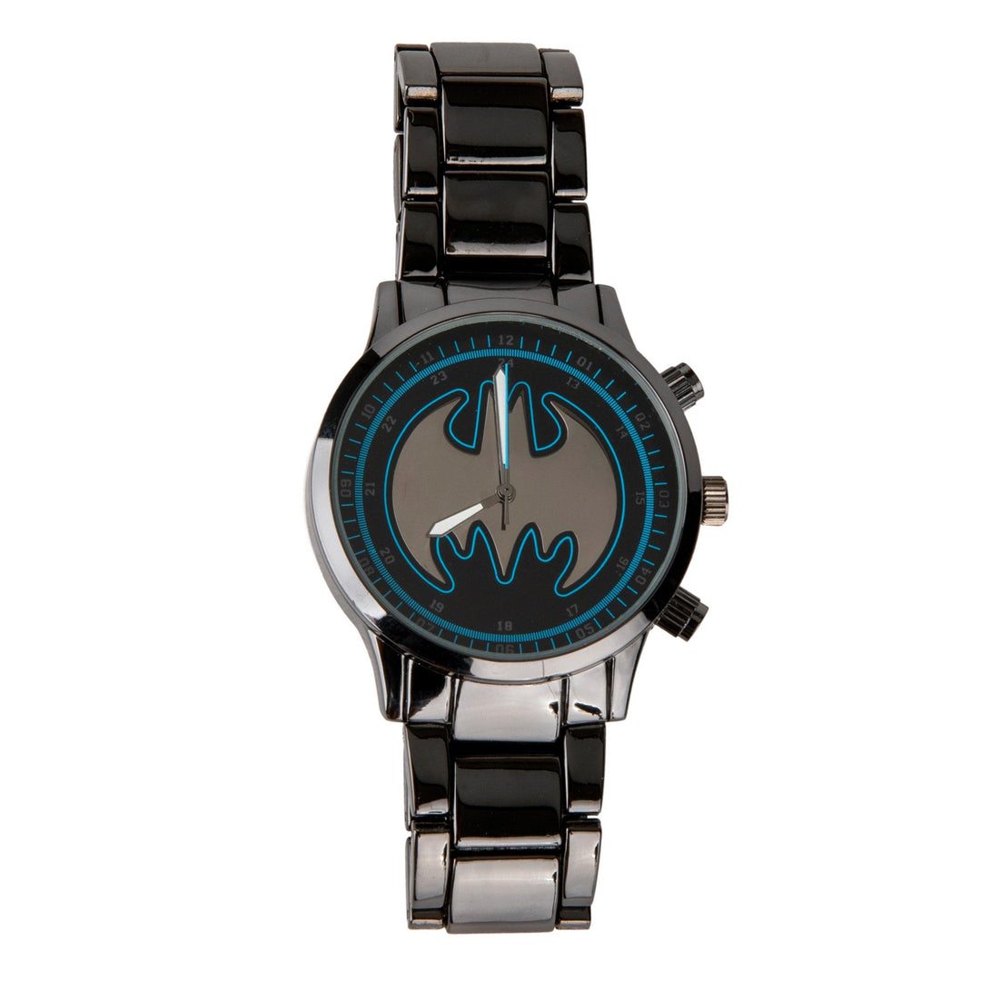 title:Batman Black Stainless Steel Watch;color:Black