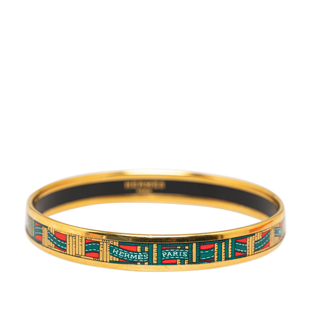 Hermes Narrow Enamel Bangle Costume Bracelet