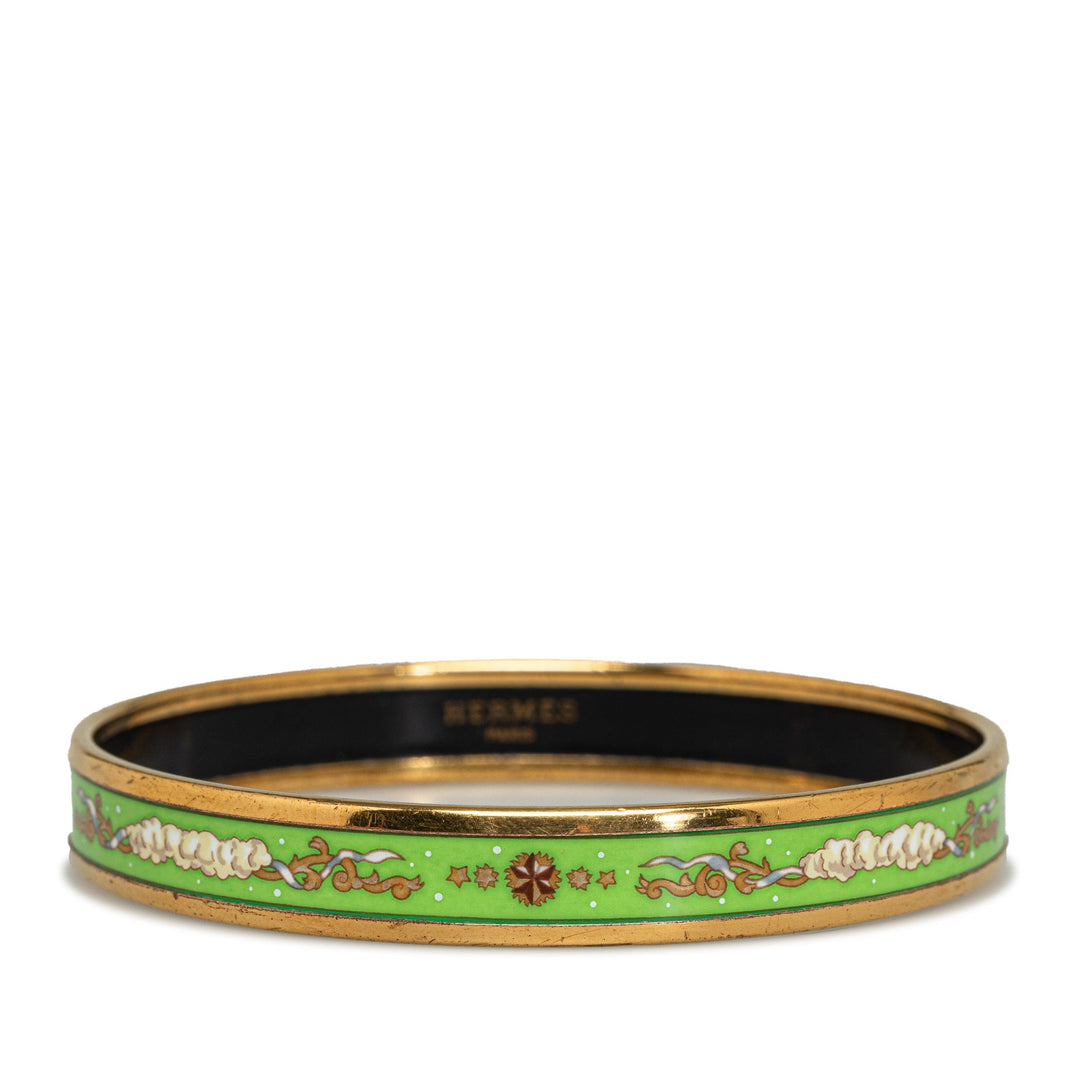 Hermes Narrow Enamel Bangle Costume Bracelet