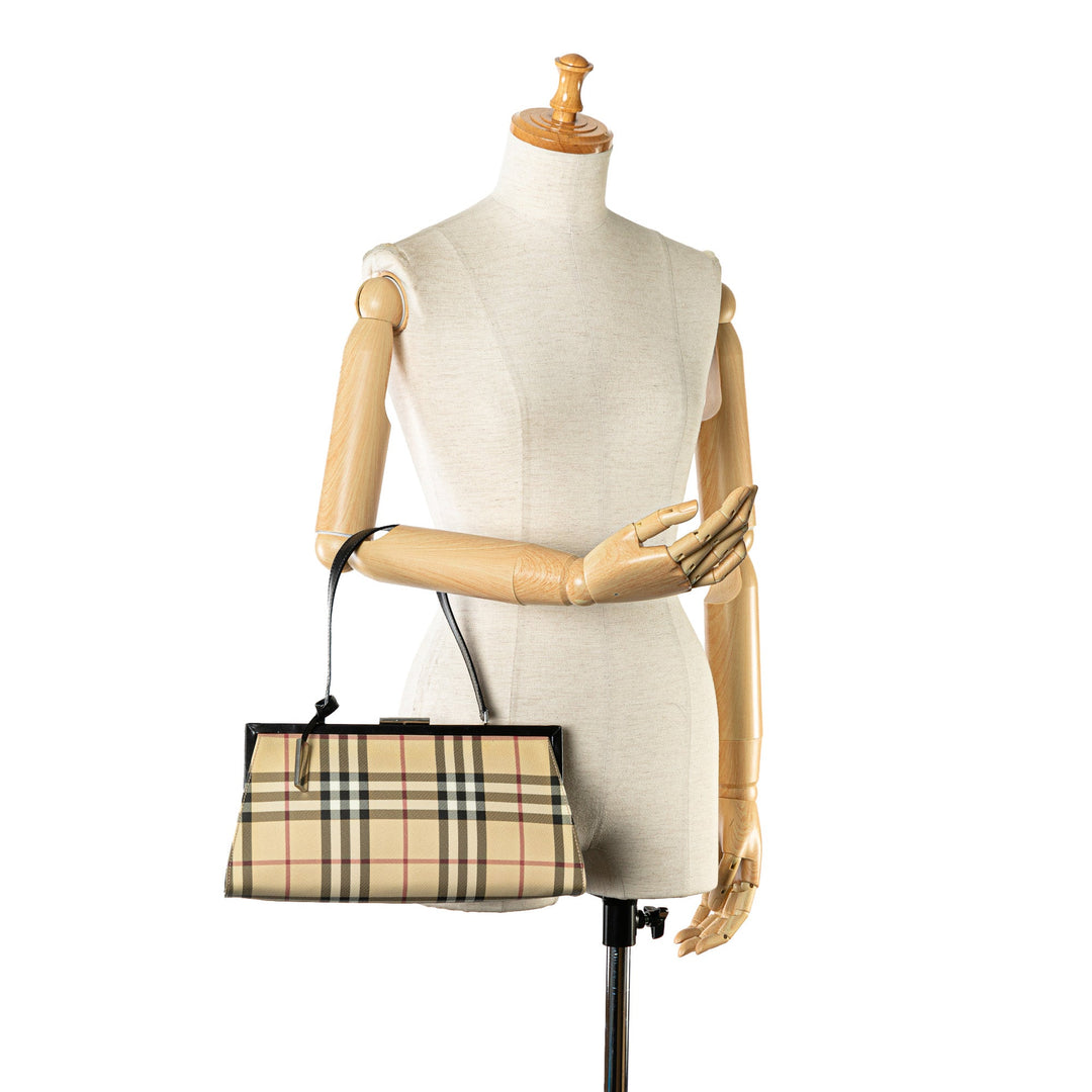 BURBERRY House Check Clasp Handbag