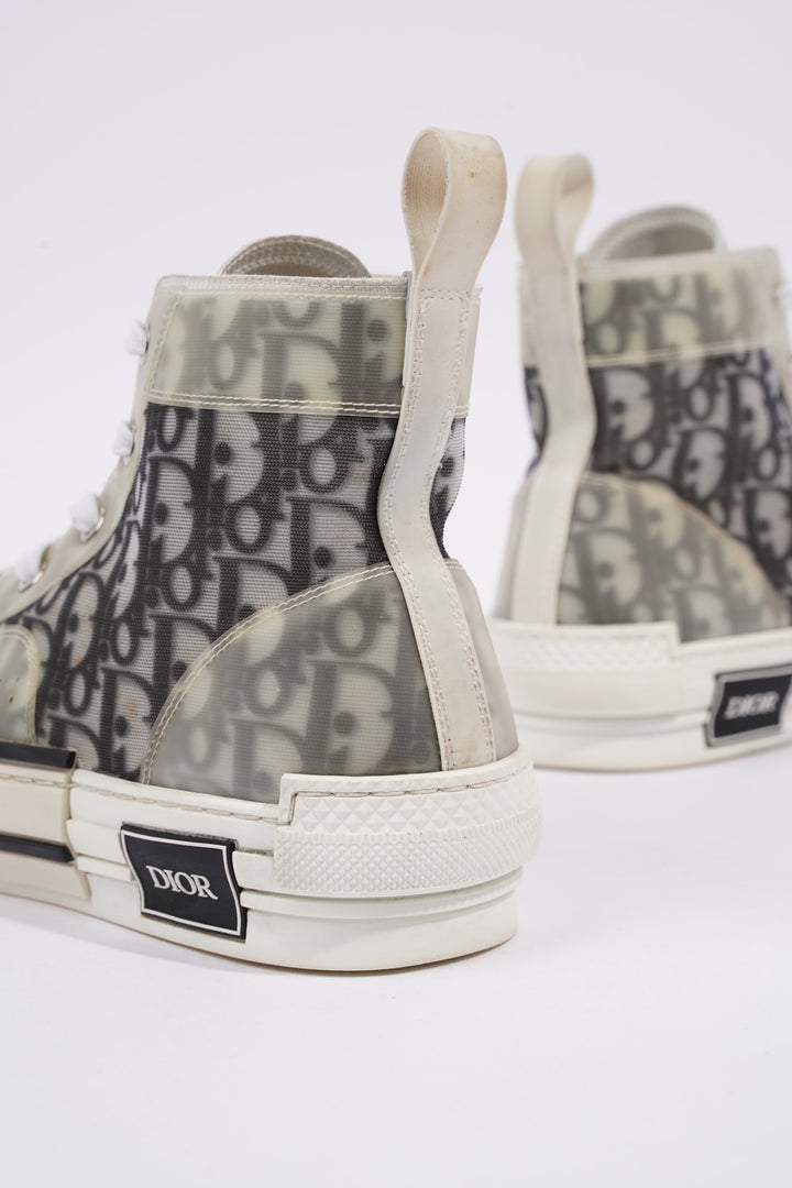 Christian Dior B23 Hightops White / Black Oblique Canvas EU 43.5 UK 9.5
