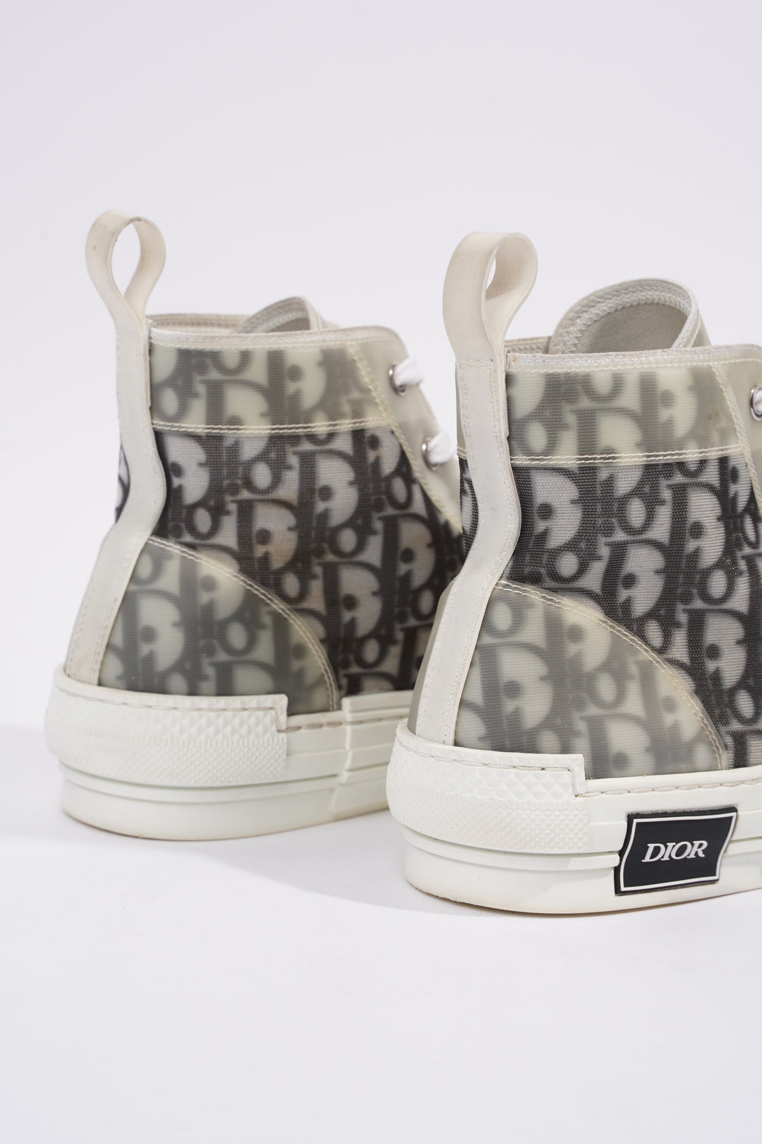Christian Dior B23 Hightops White / Black Oblique Canvas EU 43.5 UK 9.5