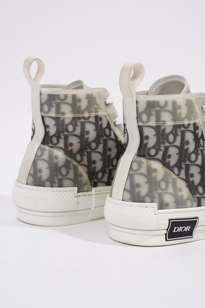 Christian Dior B23 Hightops White / Black Oblique Canvas EU 43.5 UK 9.5
