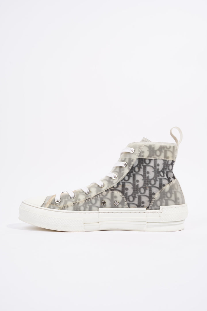 Christian Dior B23 Hightops White / Black Oblique Canvas EU 43.5 UK 9.5