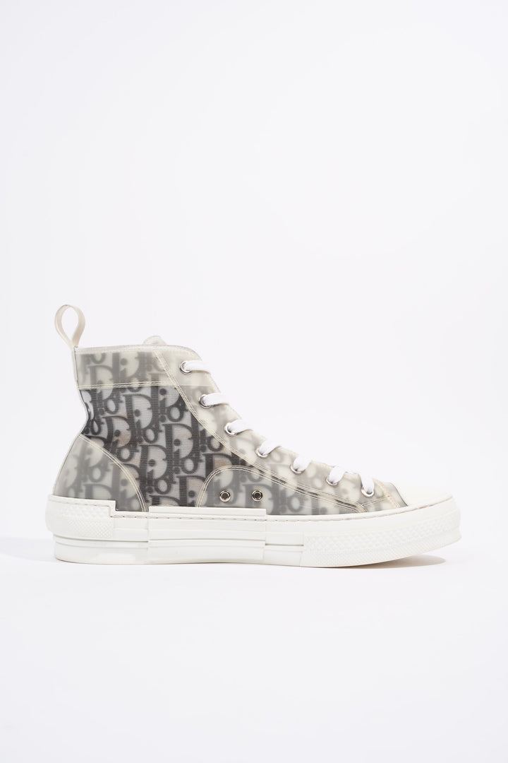 Christian Dior B23 Hightops White / Black Oblique Canvas EU 43.5 UK 9.5