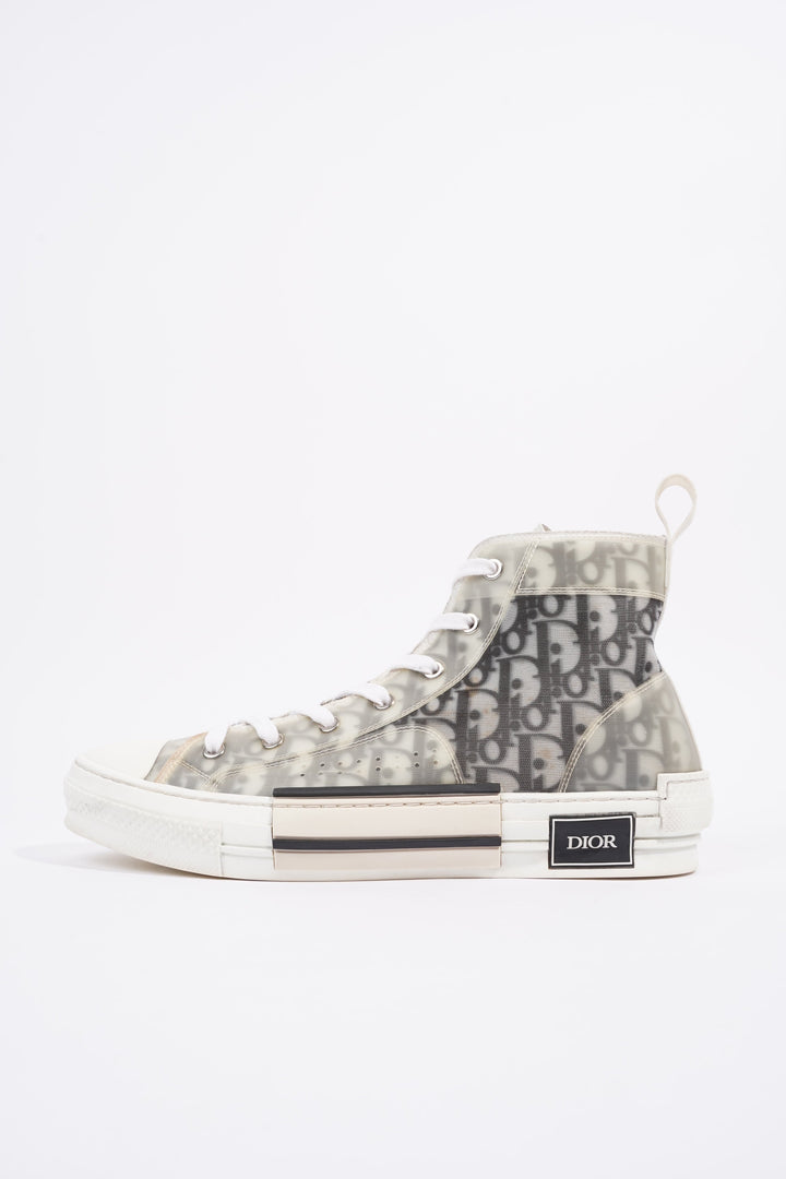 Christian Dior B23 Hightops White / Black Oblique Canvas EU 43.5 UK 9.5