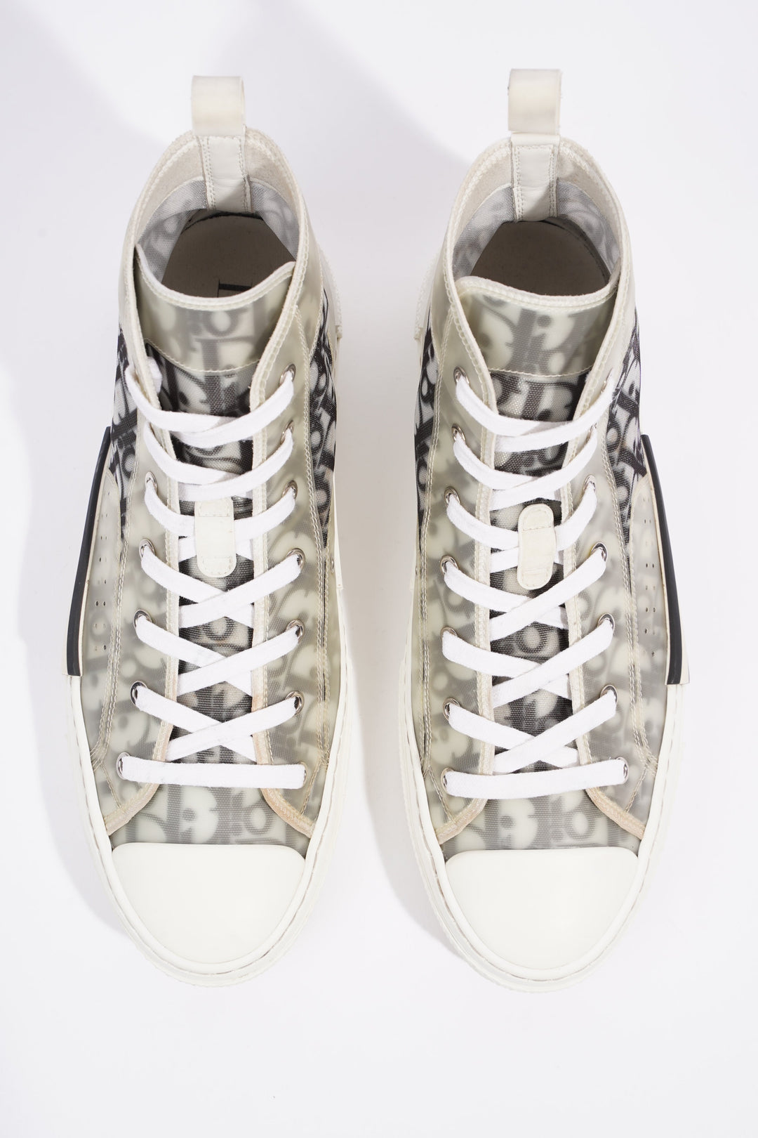 Christian Dior B23 Hightops White / Black Oblique Canvas EU 43.5 UK 9.5