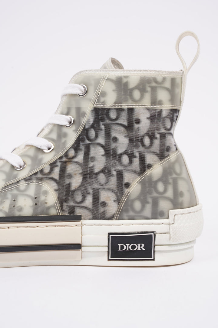 Christian Dior B23 Hightops White / Black Oblique Canvas EU 43.5 UK 9.5