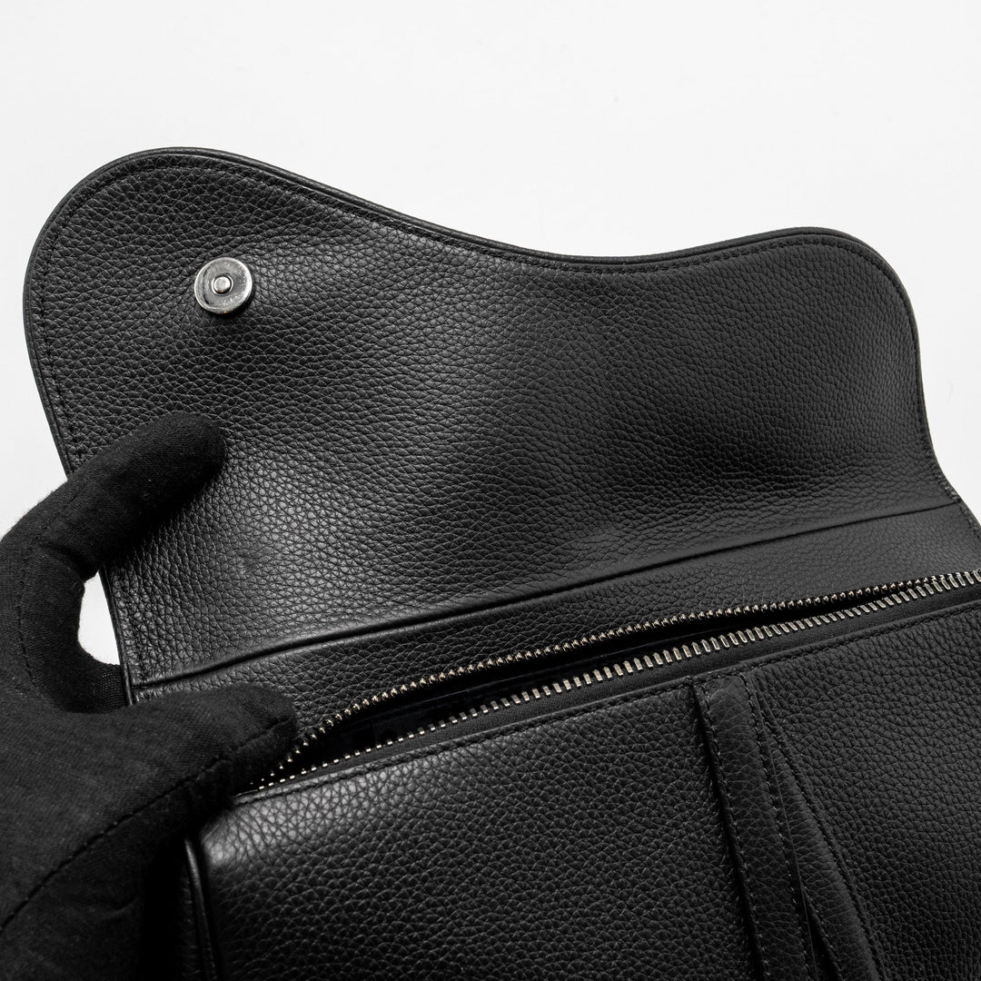 Top quality Dior Homme Charms Saddle Bag Calfskin Black