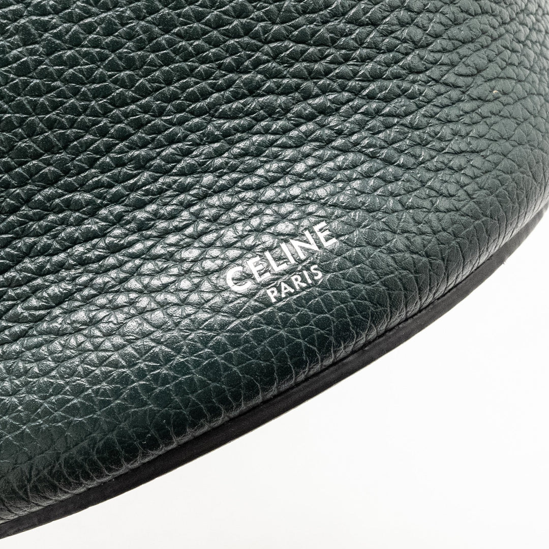 Celine Nano Bucket Big Bag Grained Calfskin Dark Green
