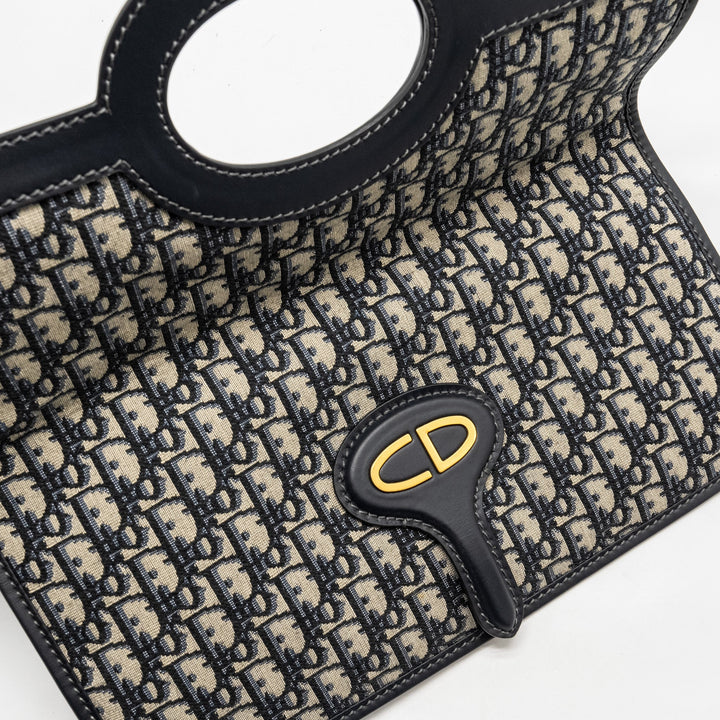 Dior Folder Clutch Blue Dior Oblique Canvas/Leather