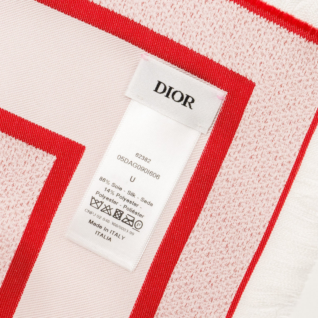 Top quality Dior Love Scarf Silk/Polyester White/Red/Black