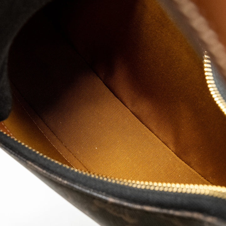 Celine AVA Bag Triomphe Canvas / Calfskin Tan
