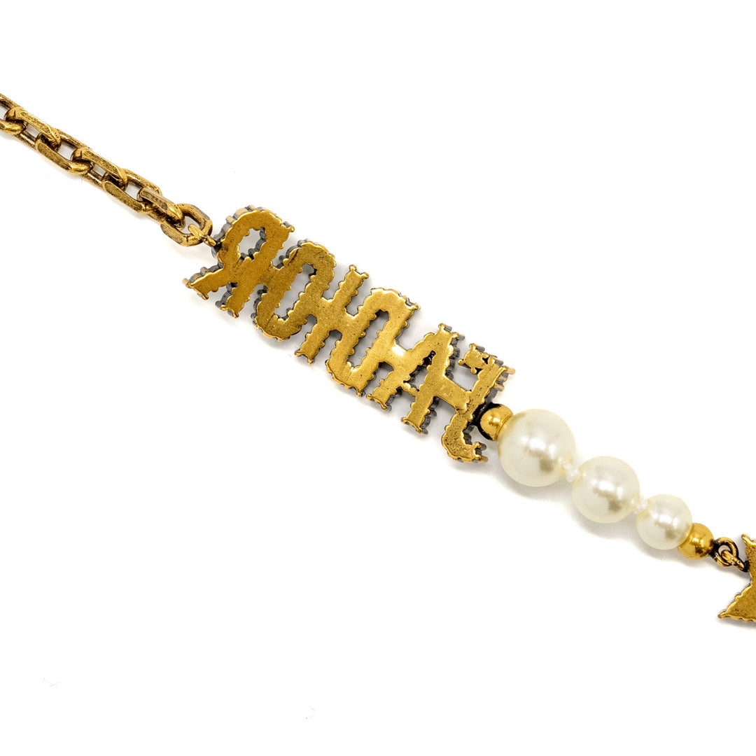 Top quality Dior J'aTop quality Dior Star/Pearl Crystal Bracelet Gold Tone