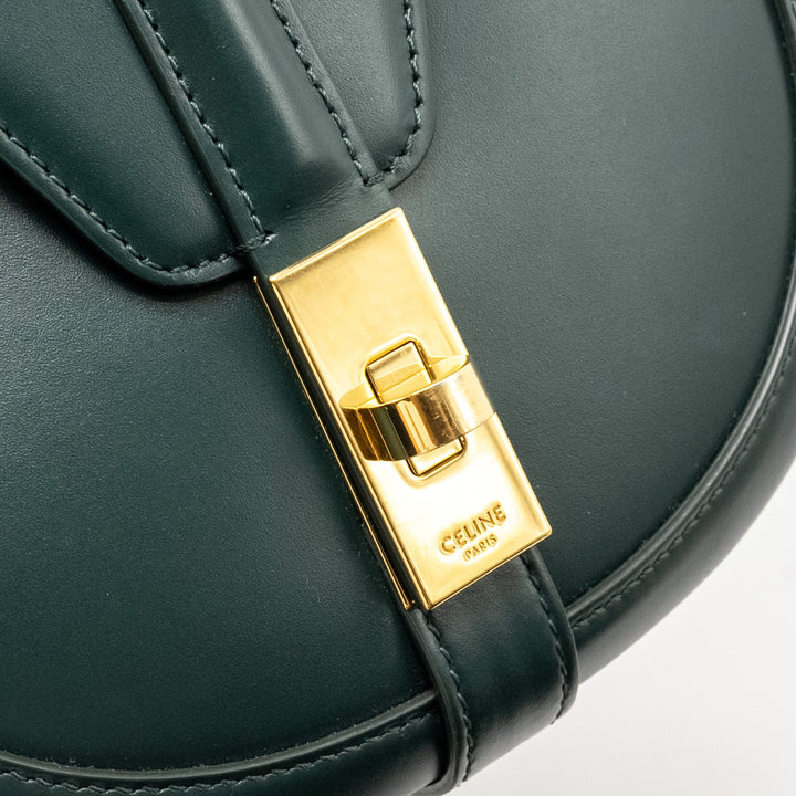 Celine Small Besace Bag Calfskin Dark Green