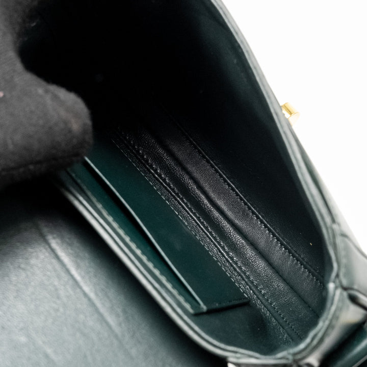 Celine Small Besace Bag Calfskin Dark Green
