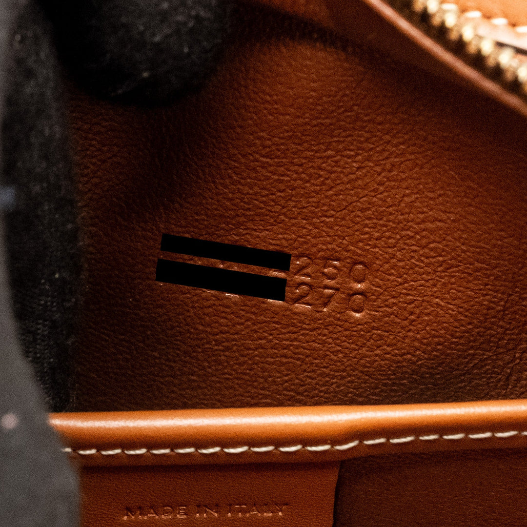 Celine Nano Luggage Bag Calfskin/Denim Tan/Navy