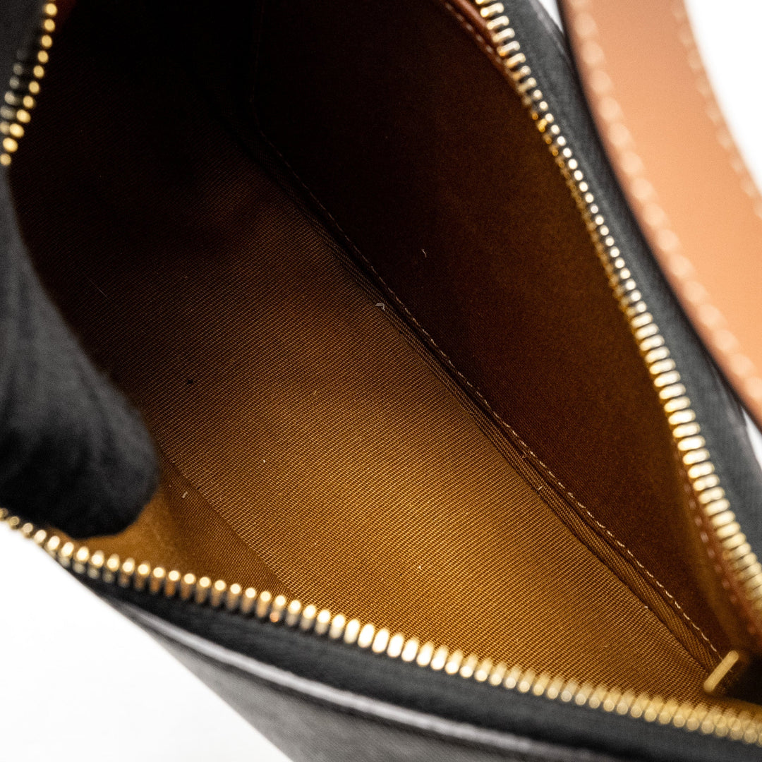 Celine AVA Bag Triomphe Canvas / Calfskin Brown