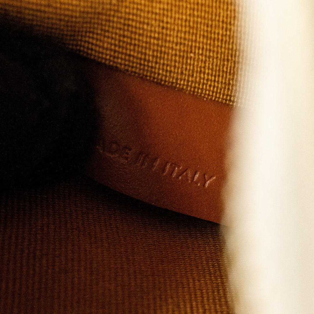 Celine AVA Bag Triomphe Canvas/ Calfskin White / Brown