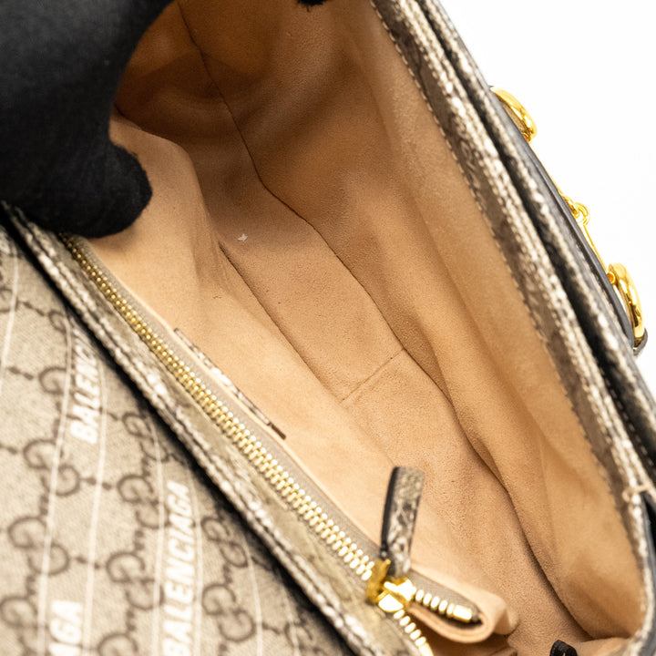 Gucci x Top Quality Balenciaga Horsebit 1955 Bag GG Supreme/Top Quality Balenciaga Print Canvas